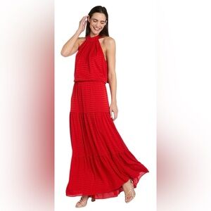 R&M Richards Vibrant Red Maxi Dress